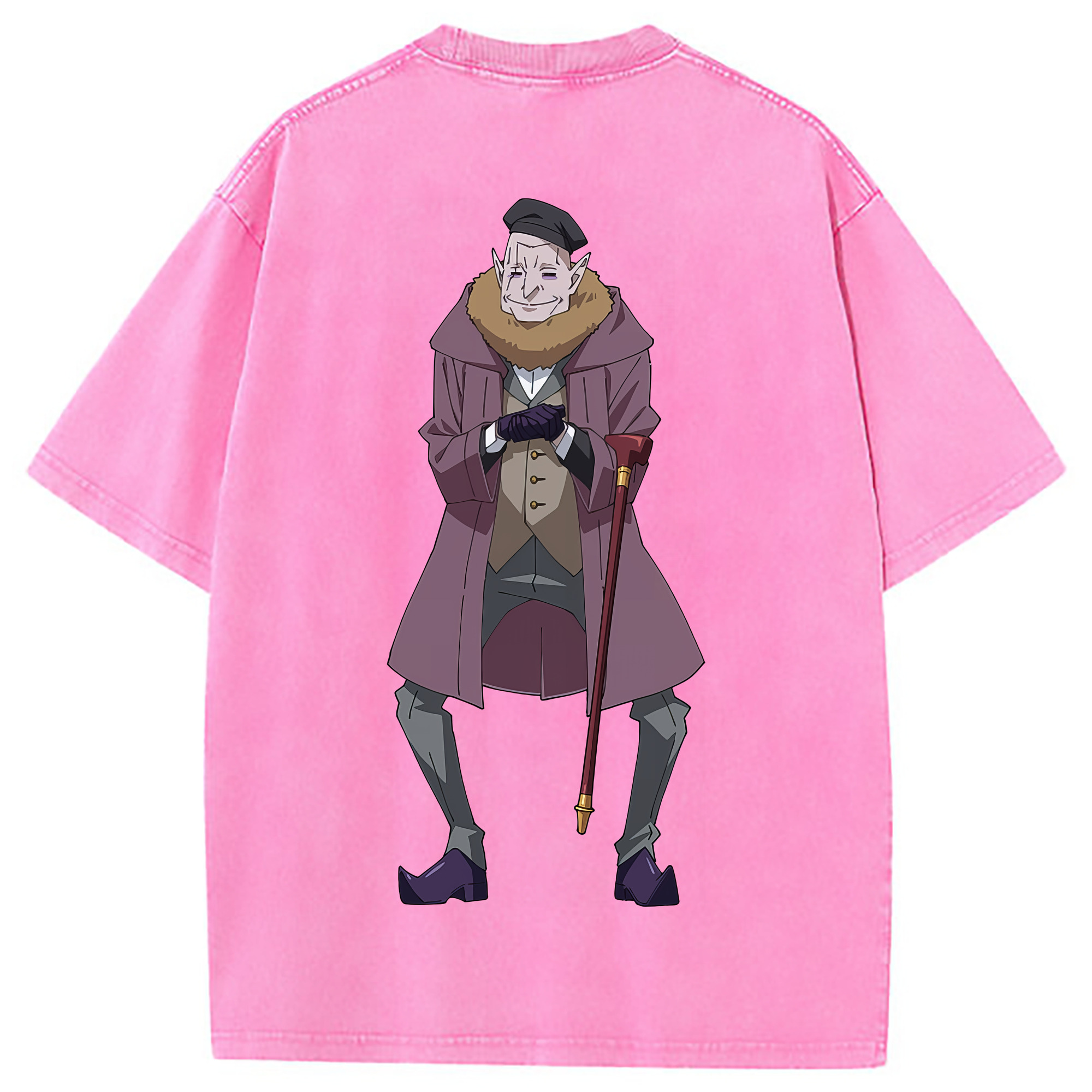 （画像用） 転スラ Regarding Reincarnated to Slime 綿100% ヴィンテージ風 半袖Tシャツ（背面プリント）
